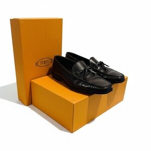 TOD'S Dark Plum Italian Leather Women’s Loafers